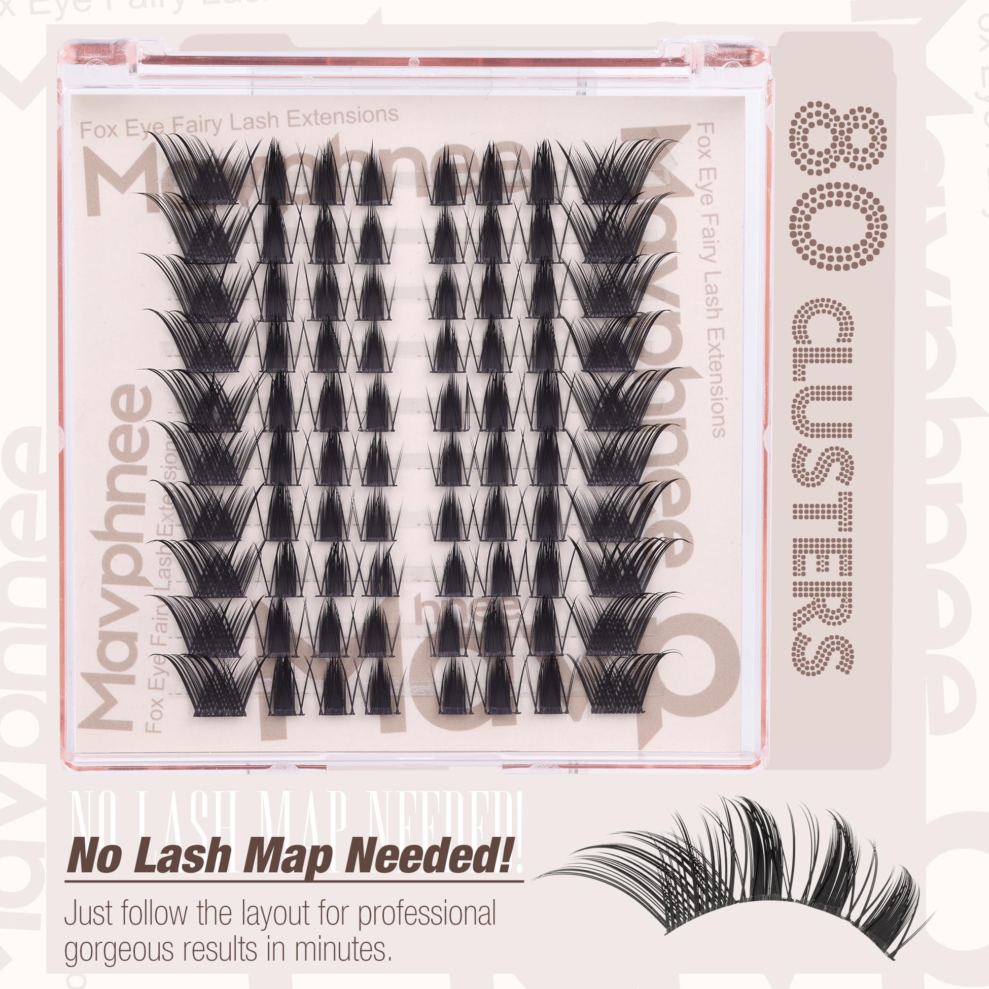 Mavphnee Fox Eye clusters right design for balanced lash framing