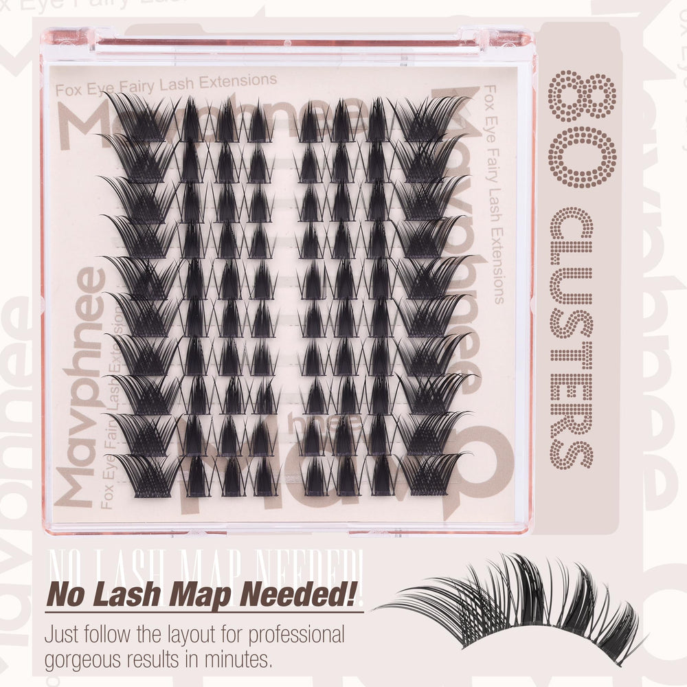 Mavphnee Fox Eye clusters right design for balanced lash framing