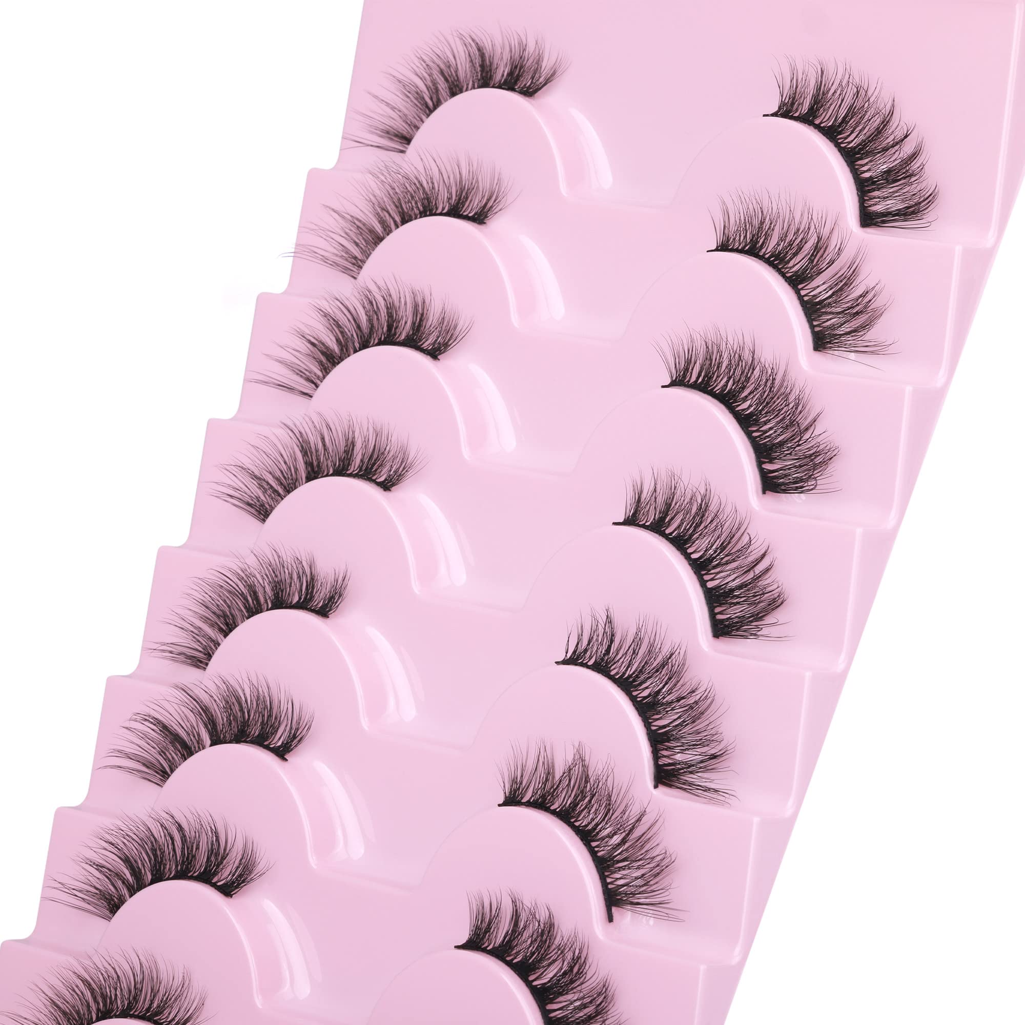 Mavphnee Half Lashes 3D wispy closeup for voluminous layered texture.