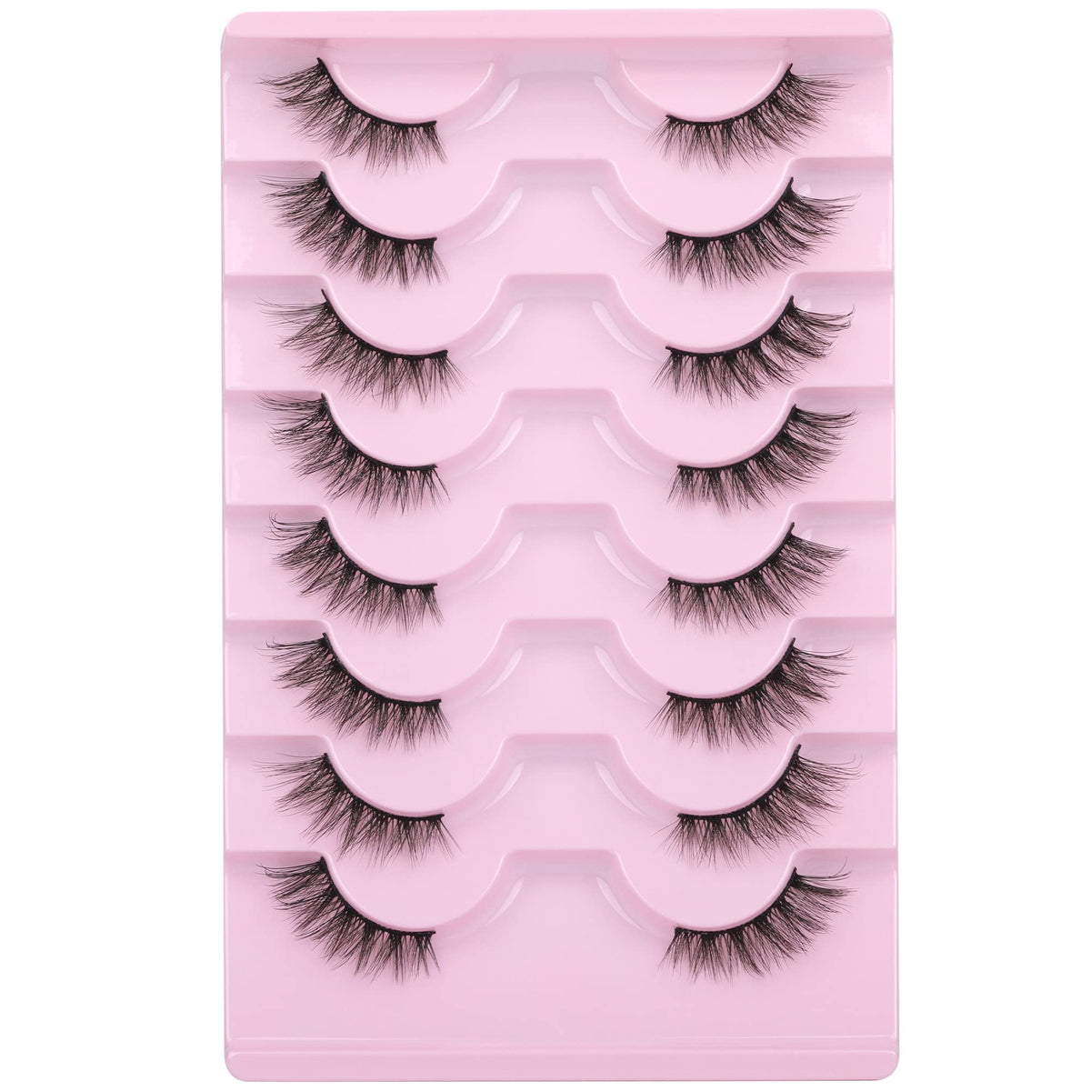 Mavphnee Half Lashes cat-eye closeup pack for natural daily enhancement.