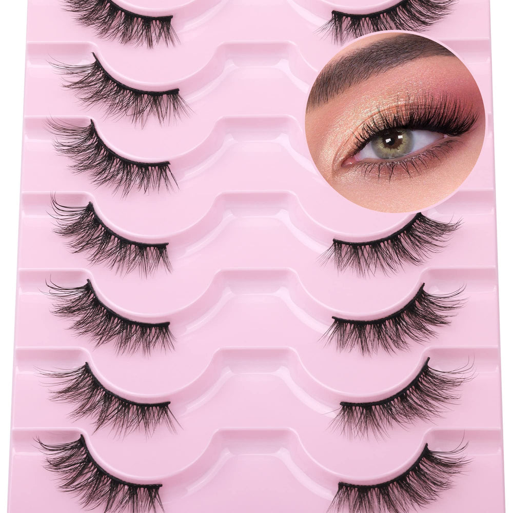 Mavphnee Half Lashes stackable fluff closeup for customizable fullness.