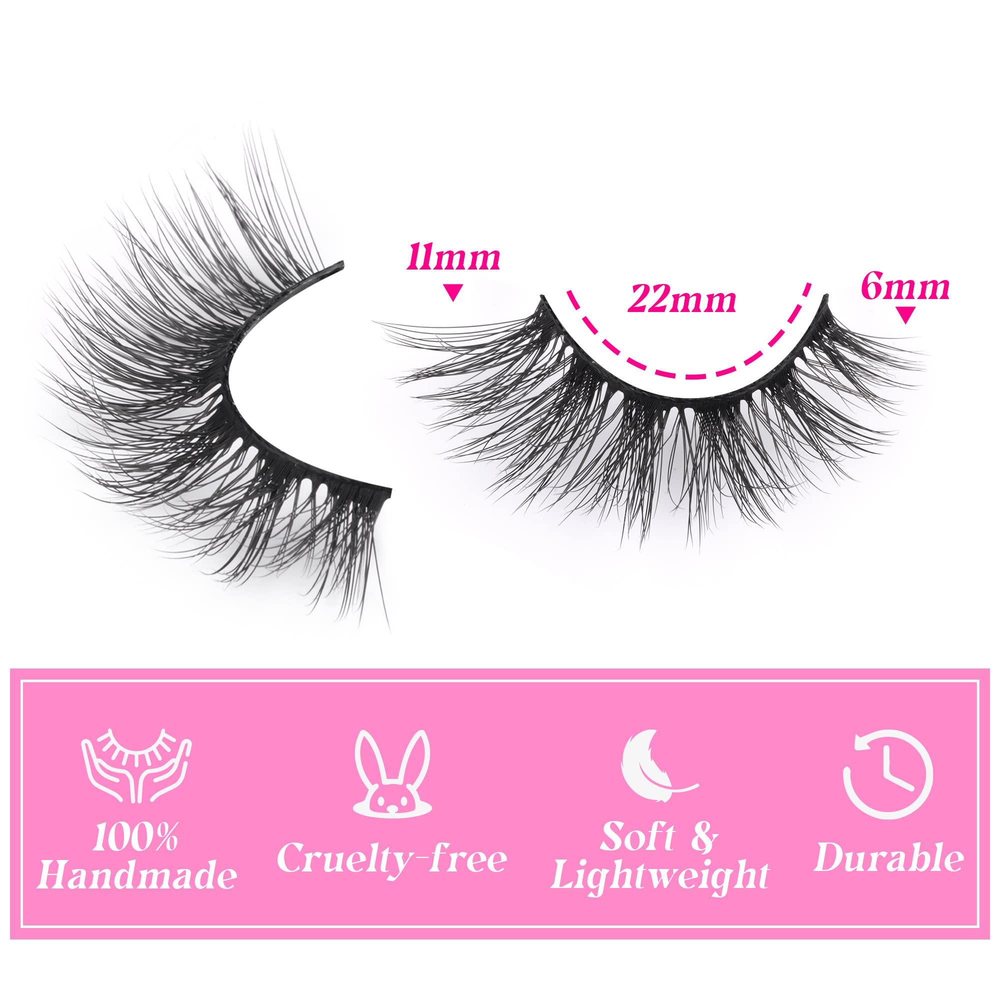 Mavphnee Half Lashes cotton-band closeup highlights lightweight comfort.