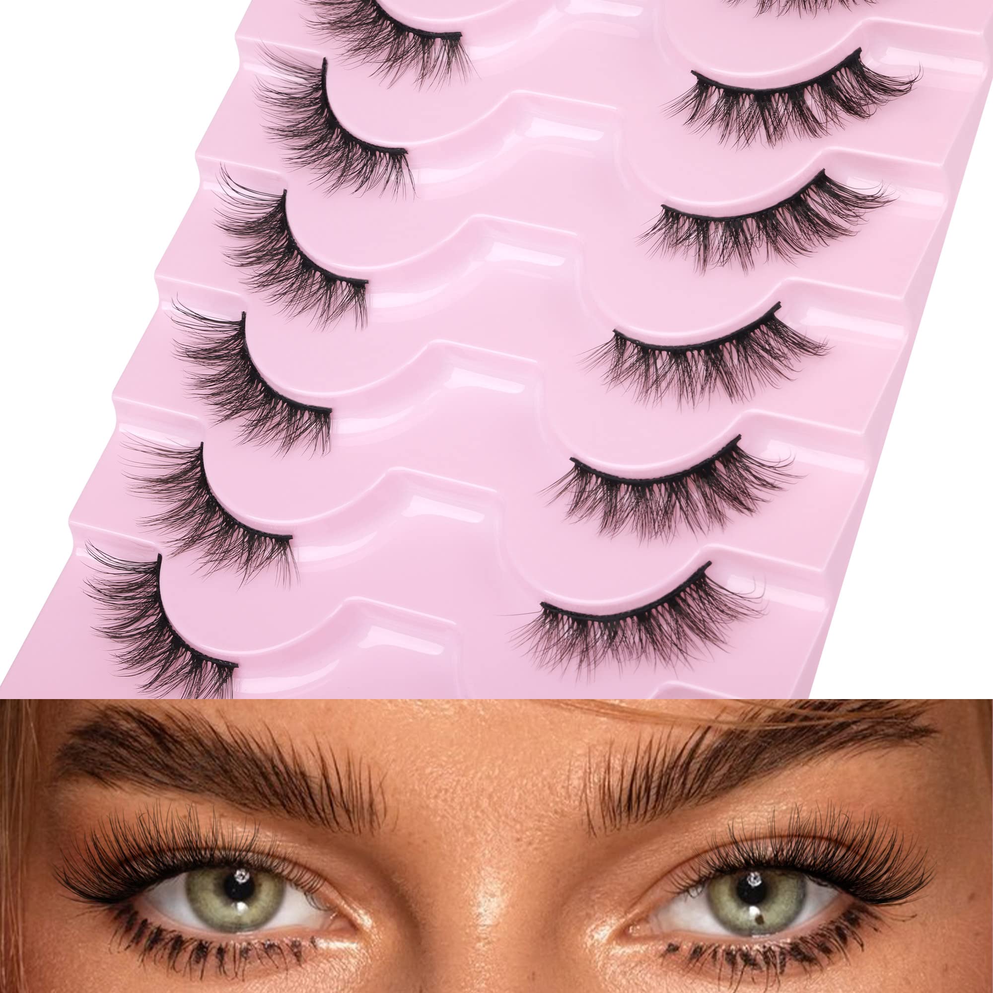 Mavphnee Half Lashes travel-friendly kit closeup for on-the-go beauty.