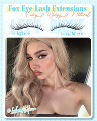 Mavphnee J-Curl wispy lashes for dramatic fox-eye shape