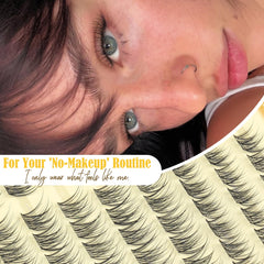 Mavphnee lash clusters 10mm with clear band for a gentle lift and natural fullness