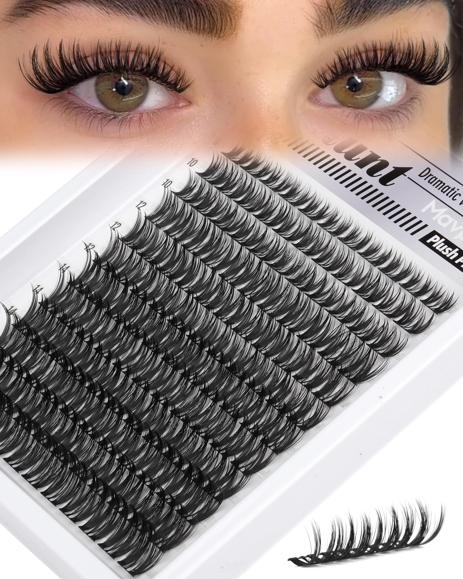 Mavphnee Lash Clusters 132pcs Pack ensures ample supply for creative changes.