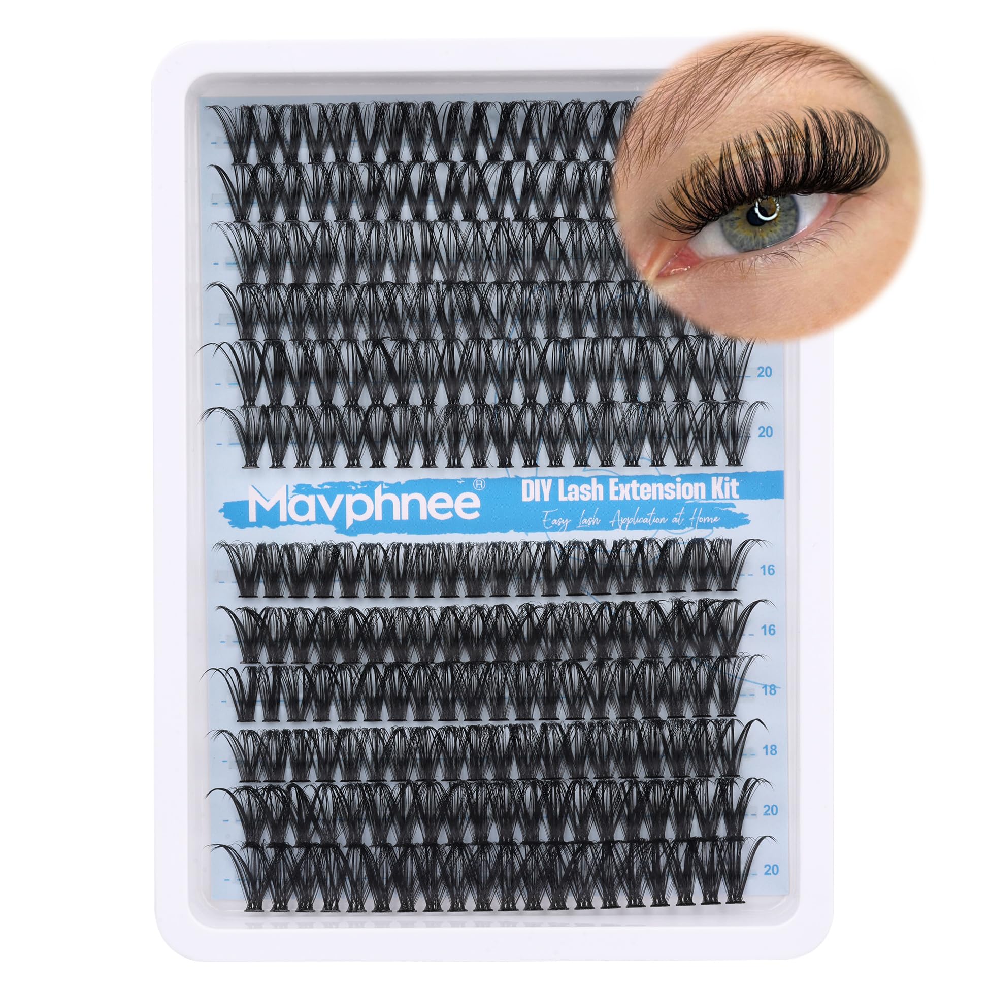 Mavphnee lash clusters 16-20mm deliver dramatic flutter for eye-catching looks.