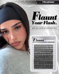 Mavphnee Lash Clusters CD Curl Fullness highlights lush wispy curl with bold impact.