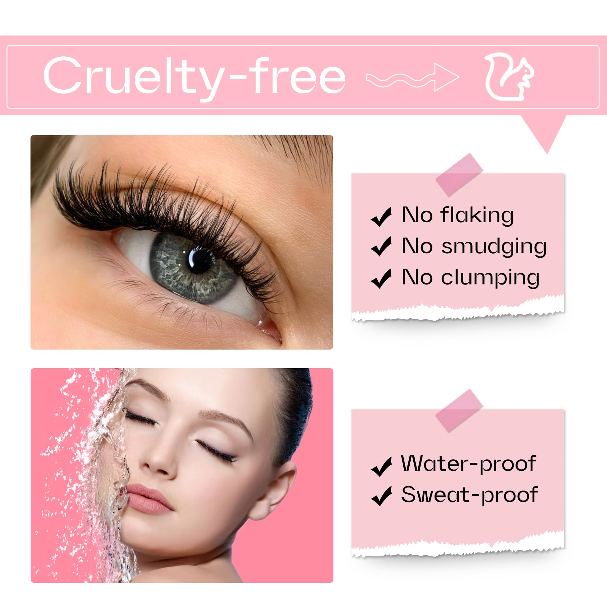 Mavphnee lash-extension clusters arranged for dramatic DIY styling.