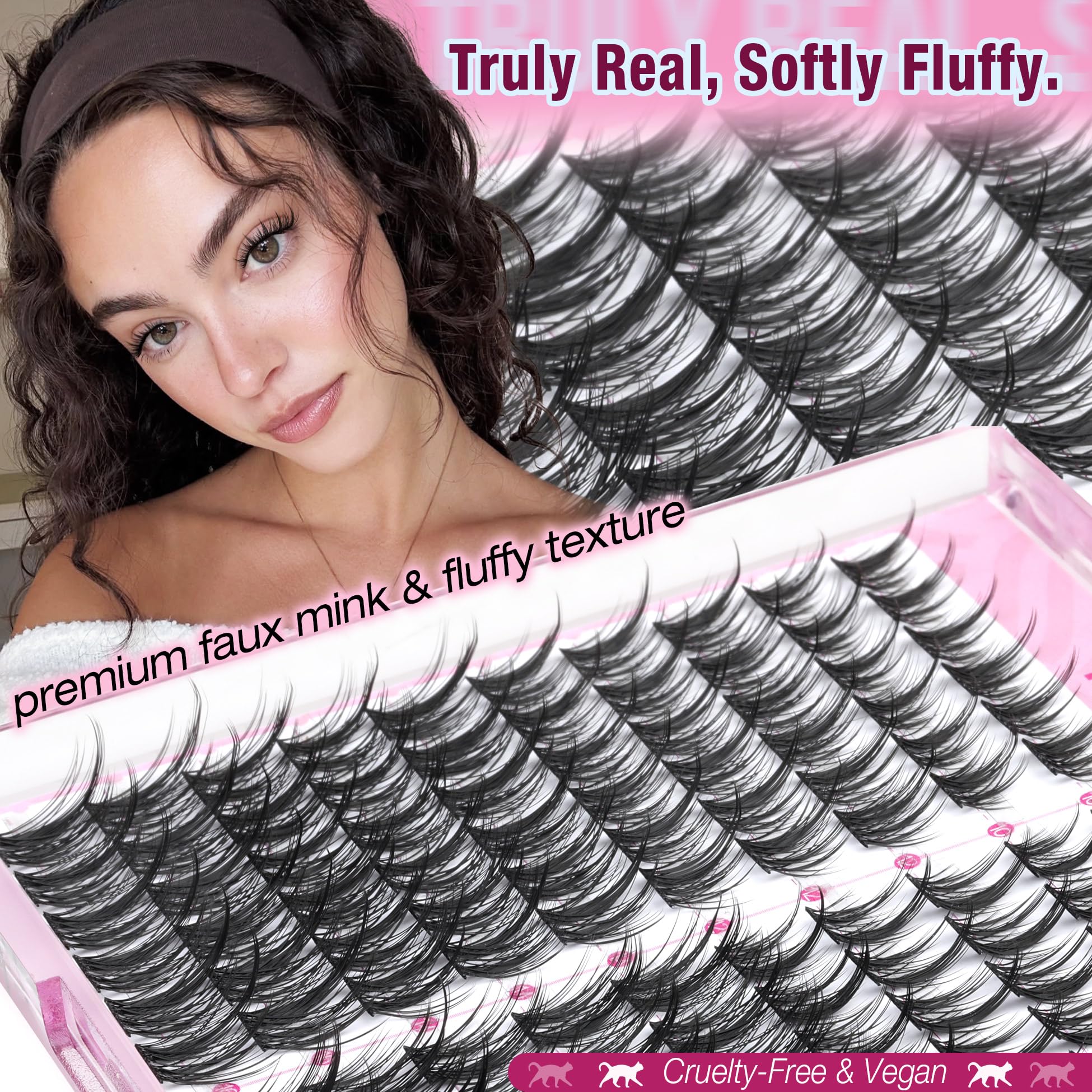 Mavphnee lightweight wispy lash clusters for all day comfort