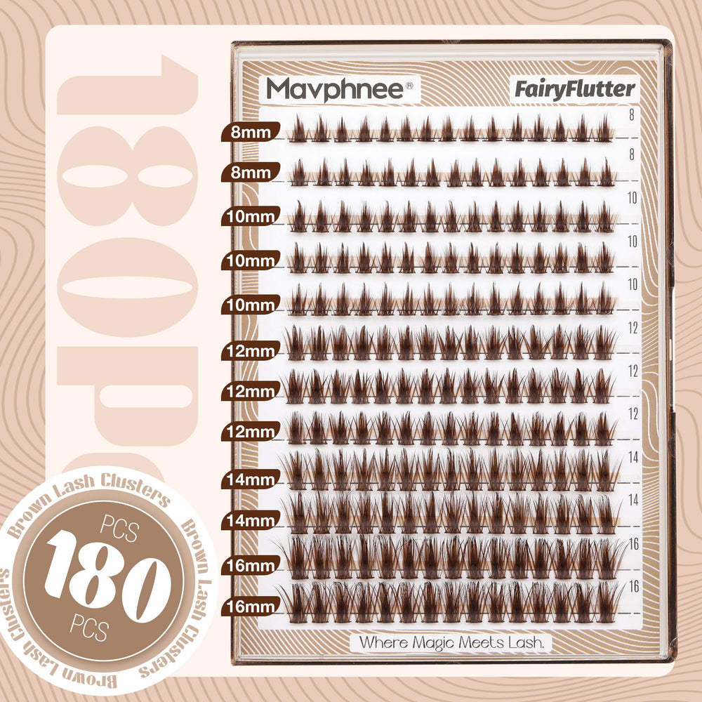 Mavphnee Manga Lash Close-up natural brown ideal for cosplay and daily glam