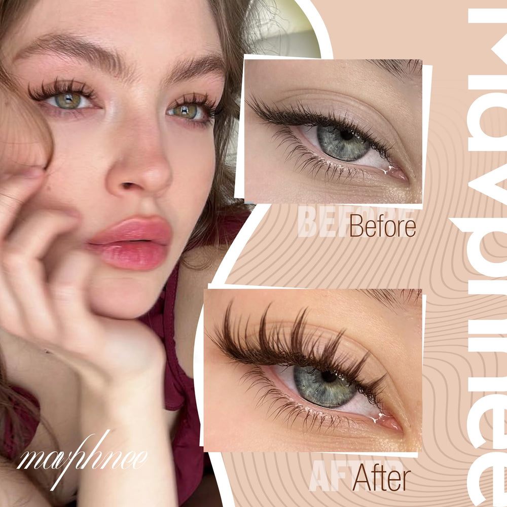 Mavphnee Manga Lash Clusters close-up fibers highlighting natural look