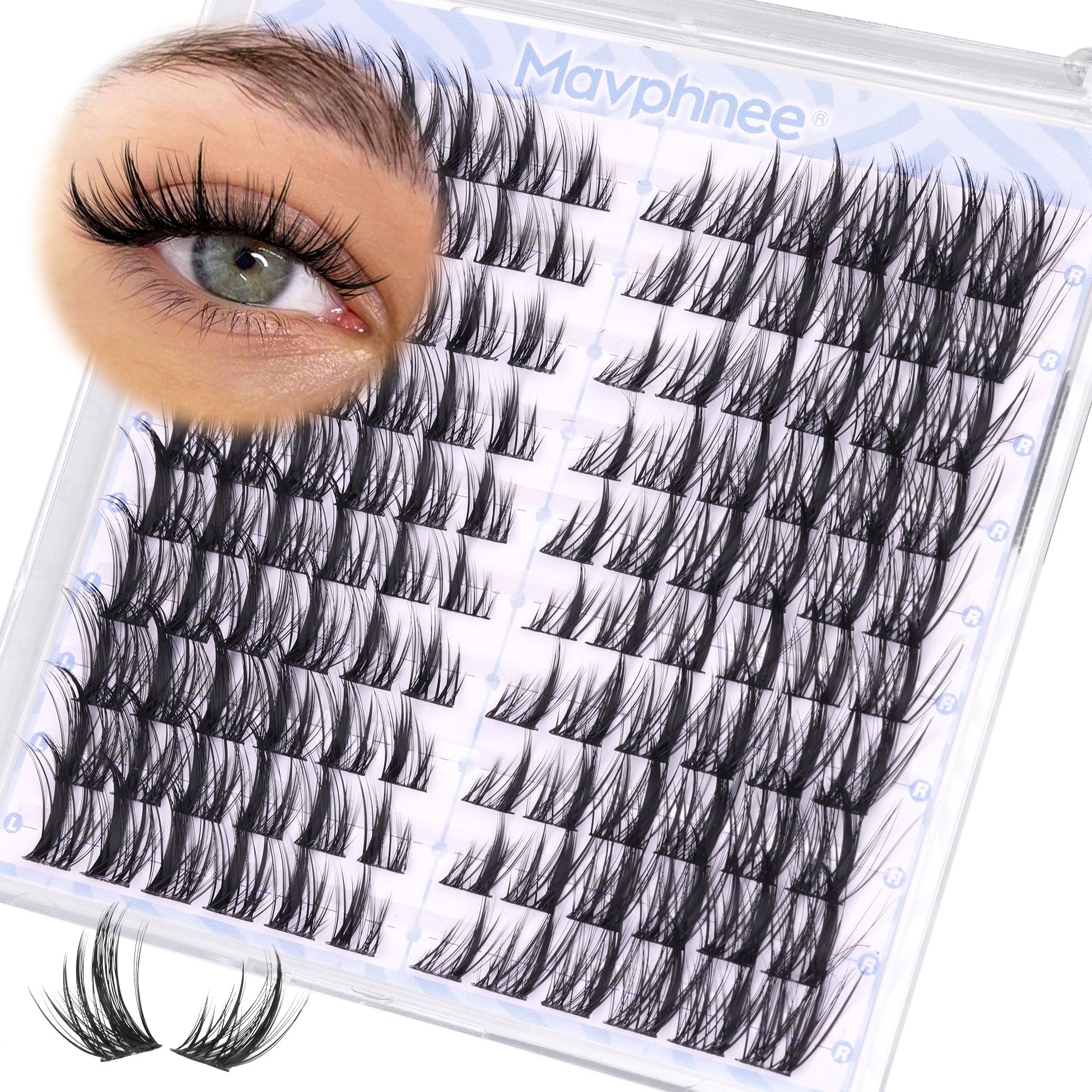 Mavphnee Manga Lash Clusters cat eye look for bold definition and ease of use.