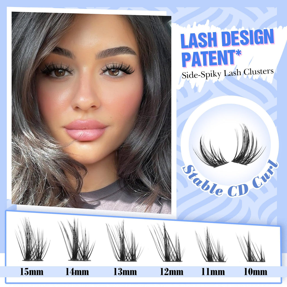 Mavphnee Manga Lash Clusters CD curve for balanced lift and natural flutter.