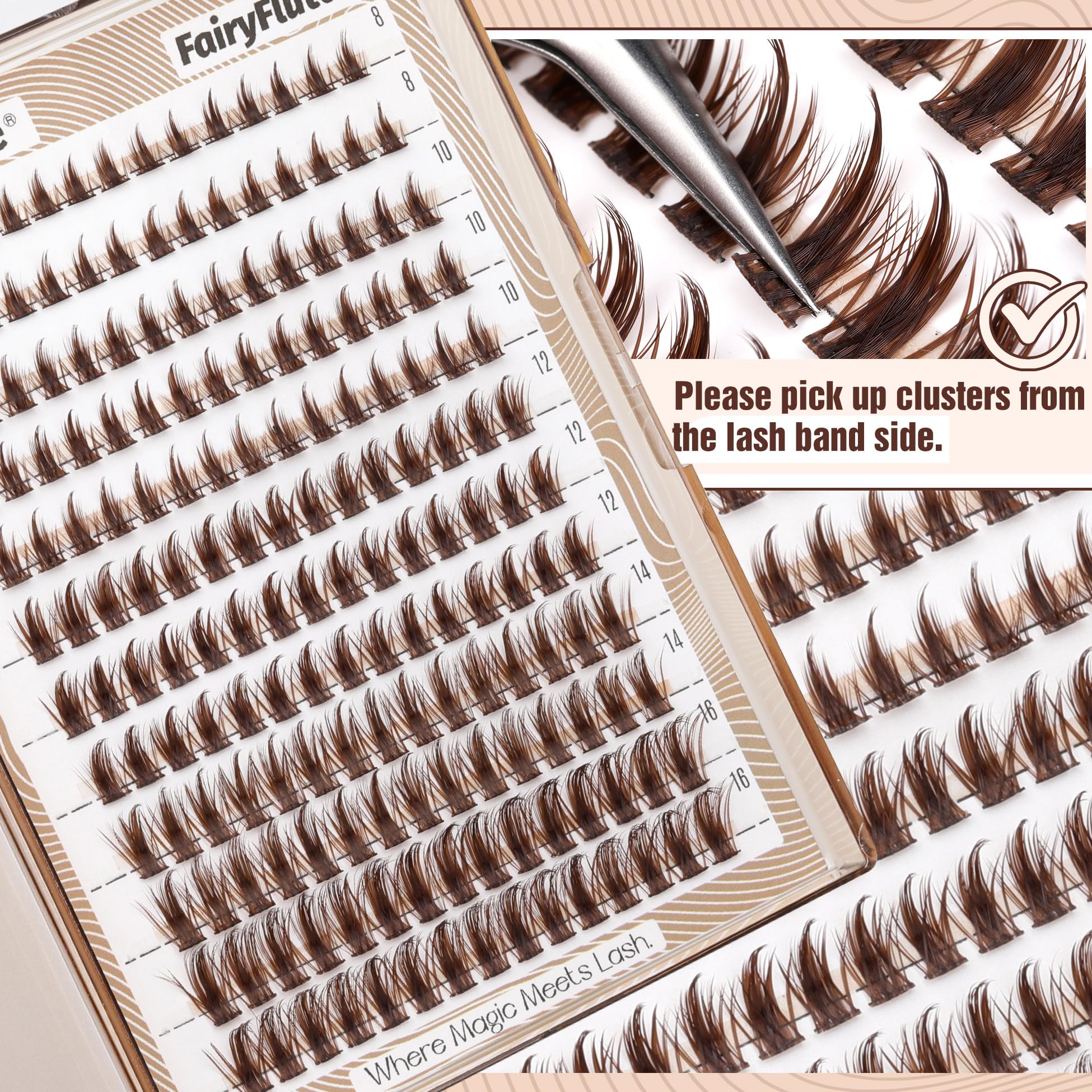 Mavphnee Manga Lash Clusters reusable design up to 15 wears