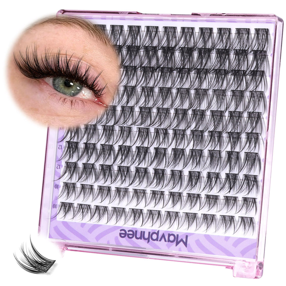 Mavphnee Packaged Lash Clusters with organized storage.