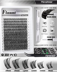 Precision lash tweezers image emphasizes clean, accurate cluster placement.