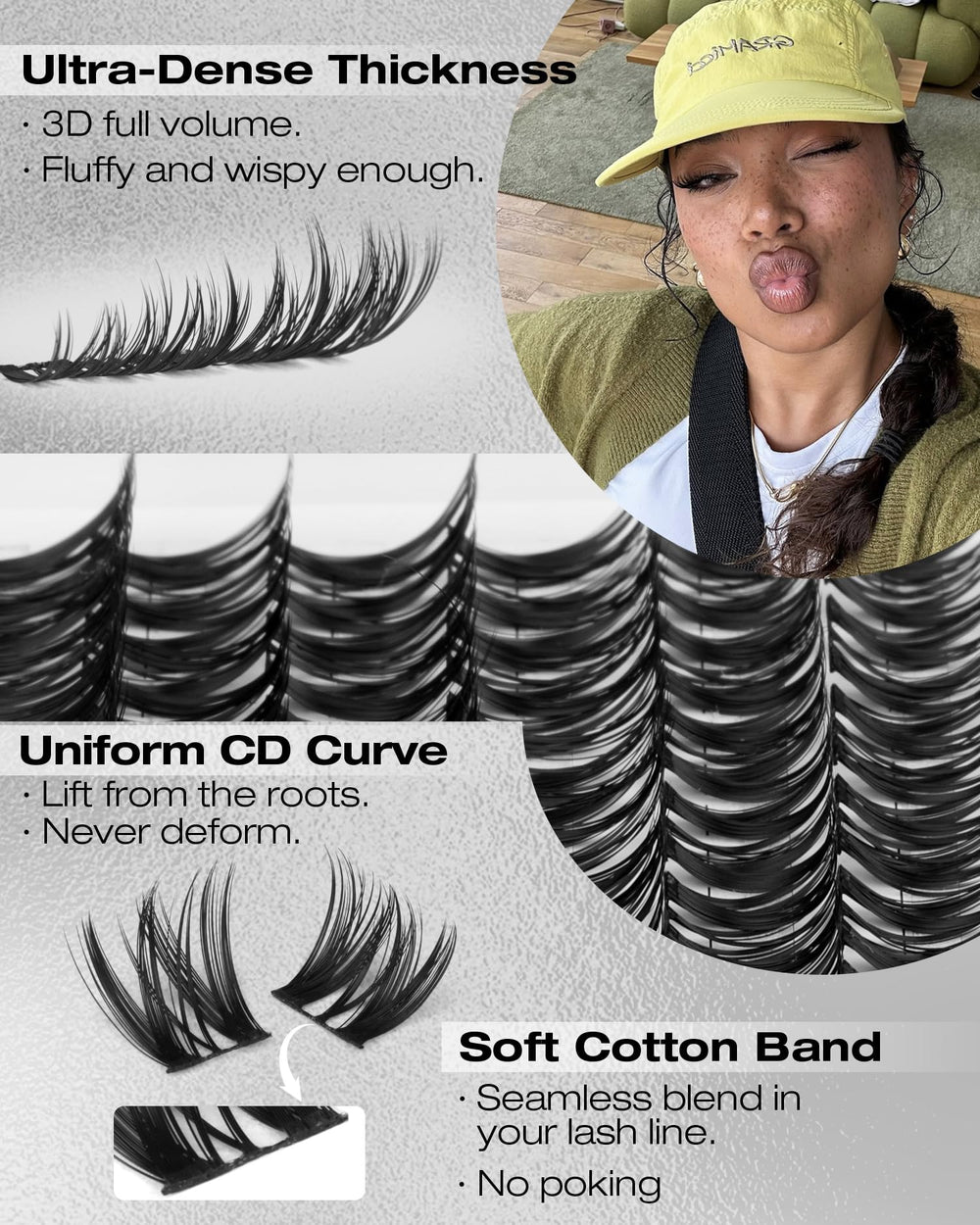 Mavphnee Premium Faux Mink Lashes deliver soft, fluffy texture with a natural look.