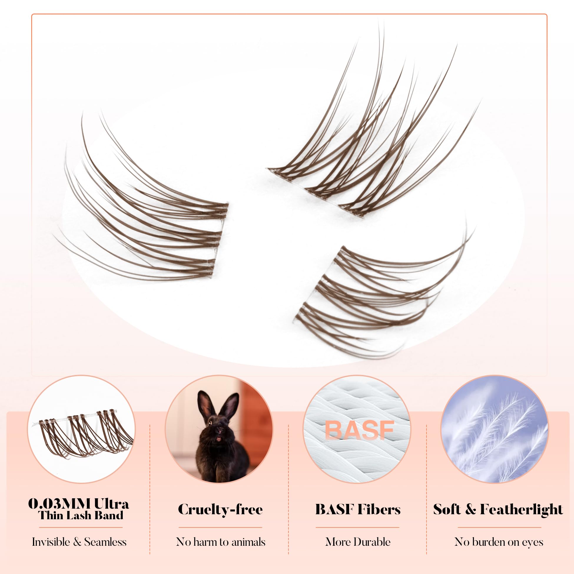 Mavphnee reusable brown lash clusters for 15+ uses with care.
