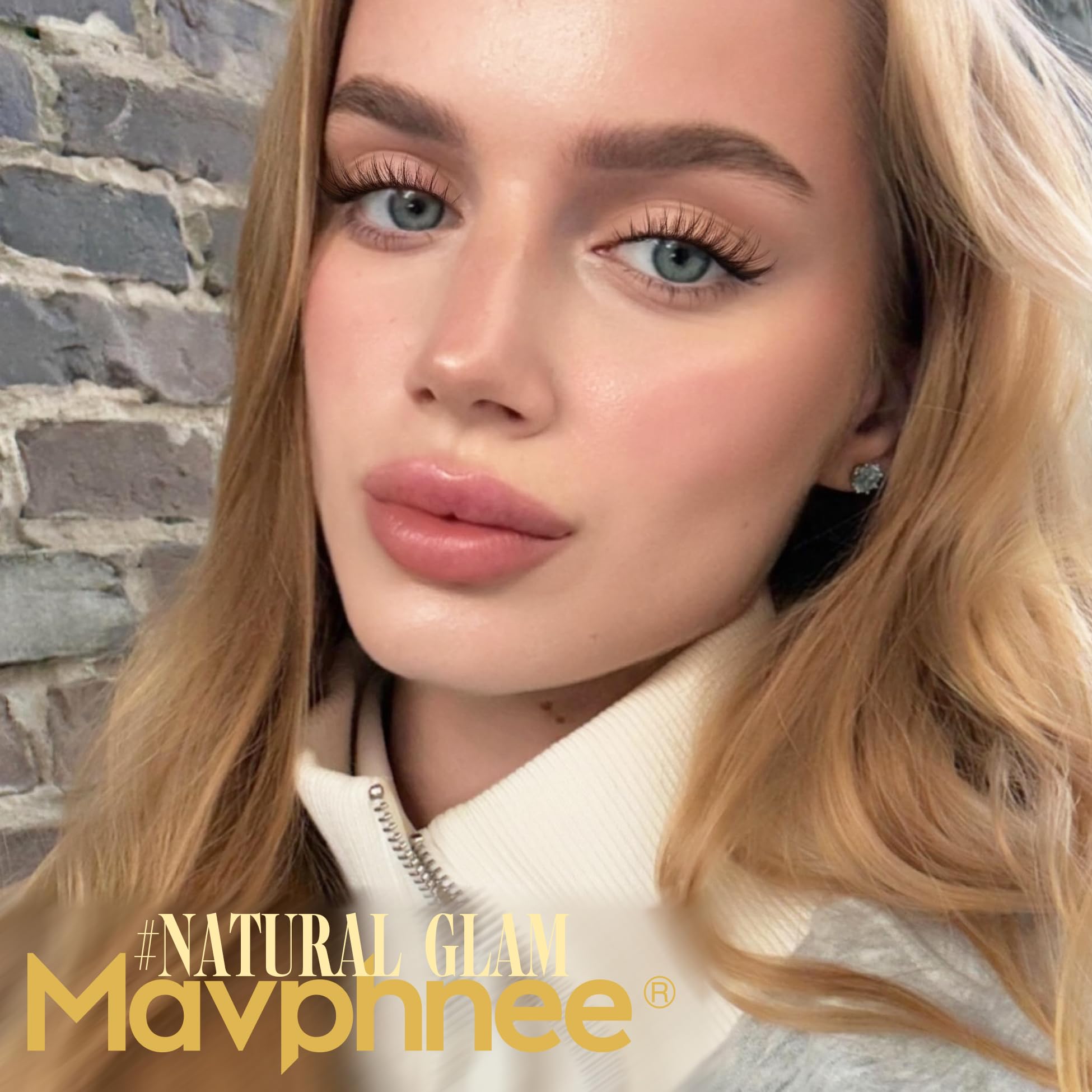 Mavphnee reusable faux mink lash clusters close-up for long-lasting use