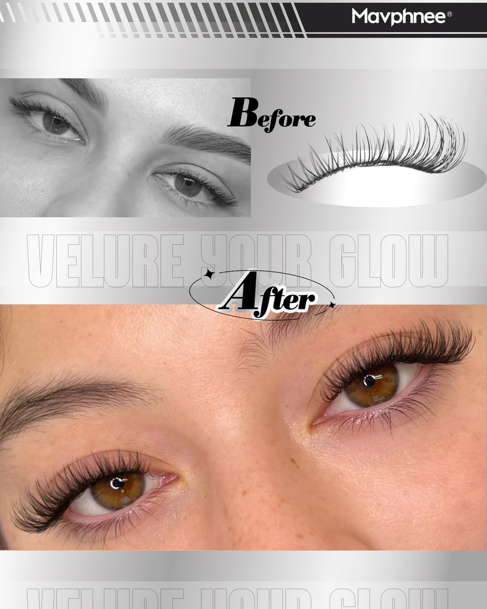 Mavphnee Reusable lash clusters for multiple wears with care.