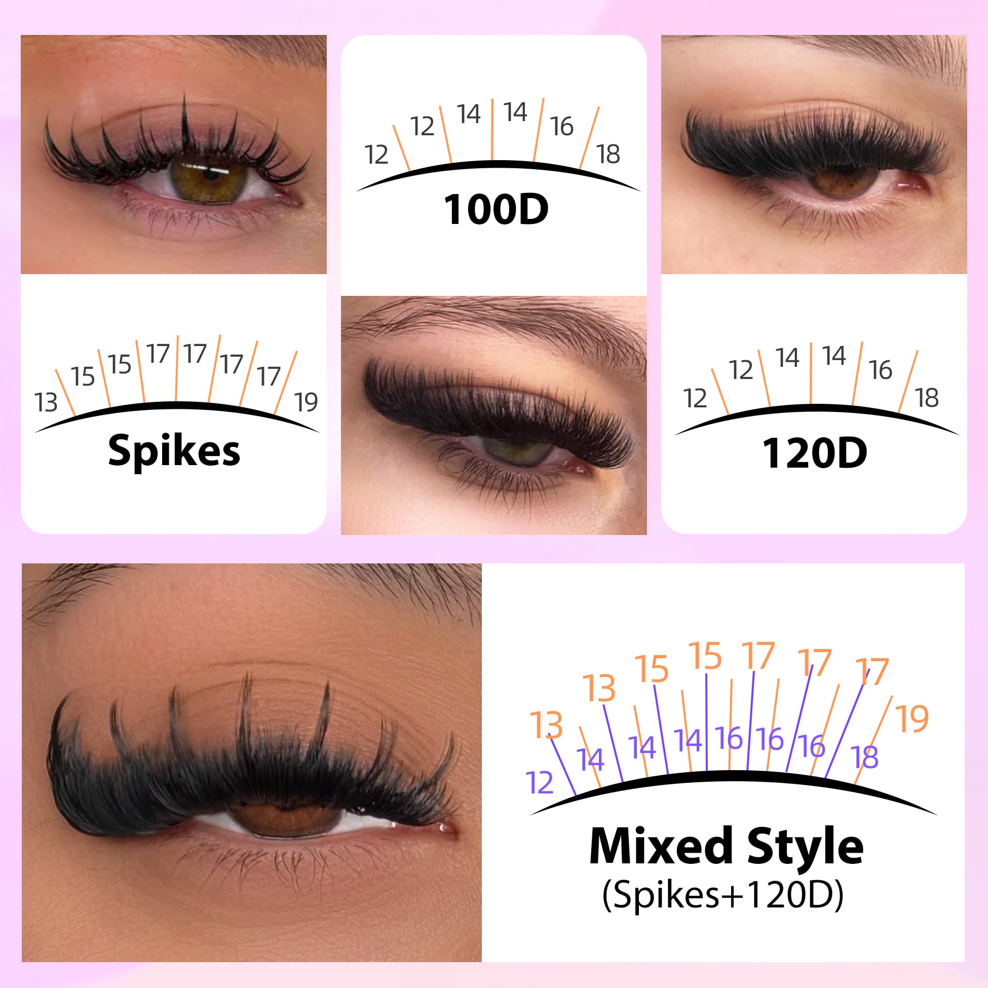 Mavphnee 100D volume lashes for classic, wispy fullness