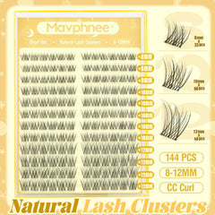 Mavphnee short lash clusters 12mm deliver gentle lift with a clean line.