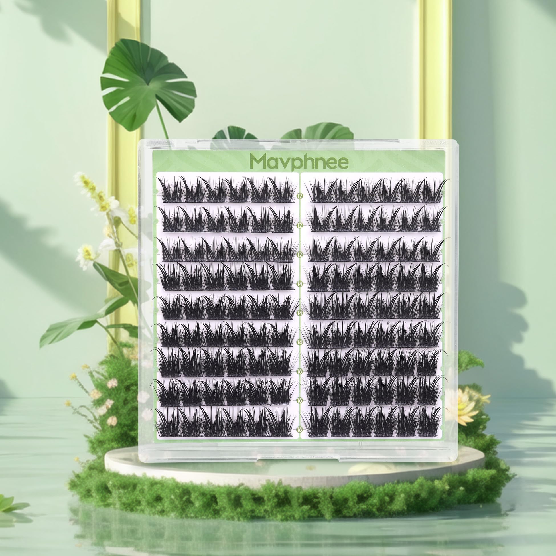 Mavphnee soft-feathered lash dimension adds subtle texture.