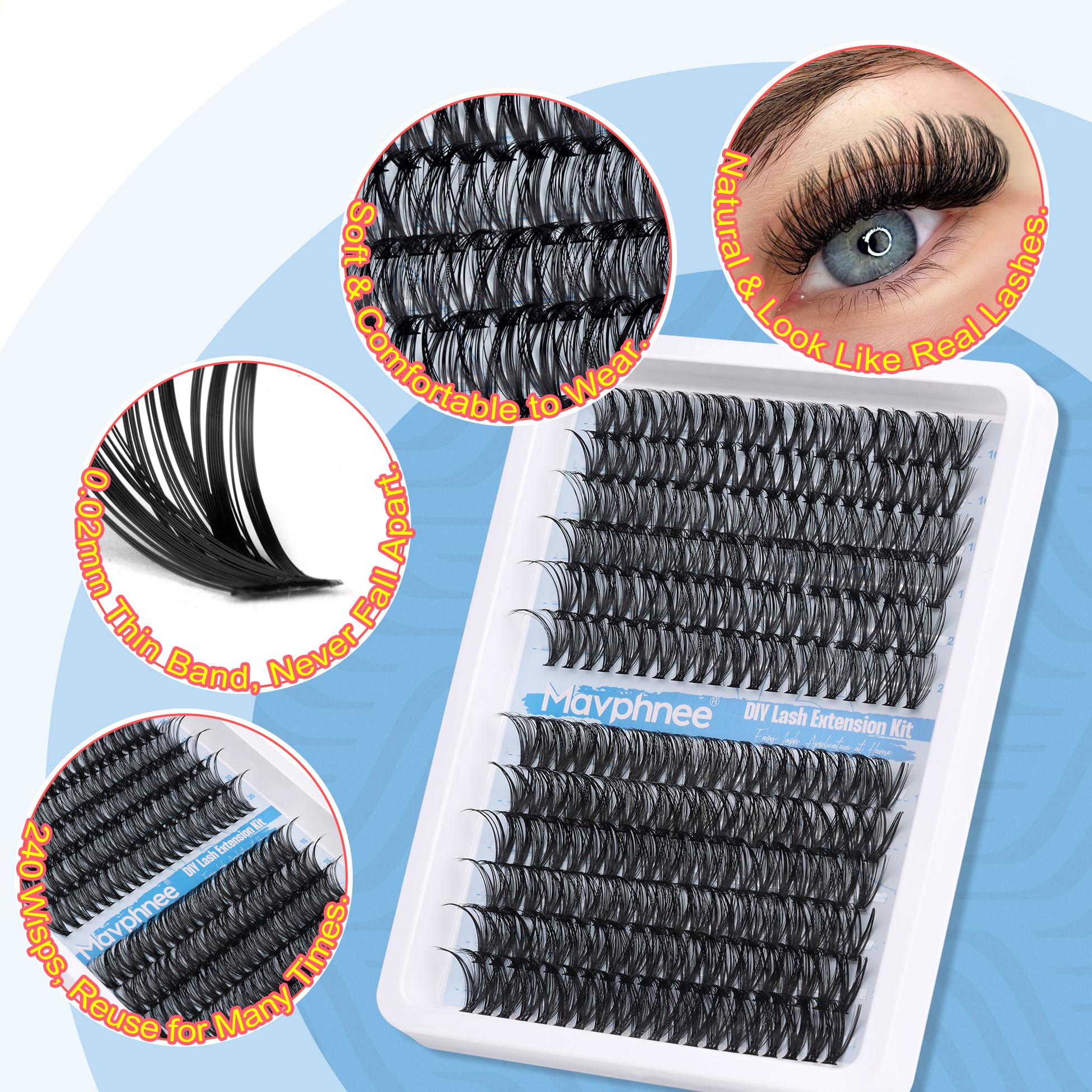 Mavphnee soft fluffy lashes create a luxe, voluminous look without heaviness.