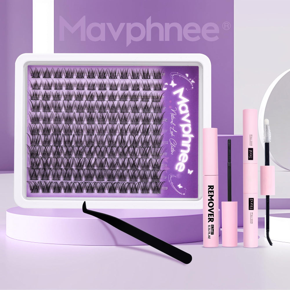 Mavphnee travel-friendly lash kit for on-the-go beauty.