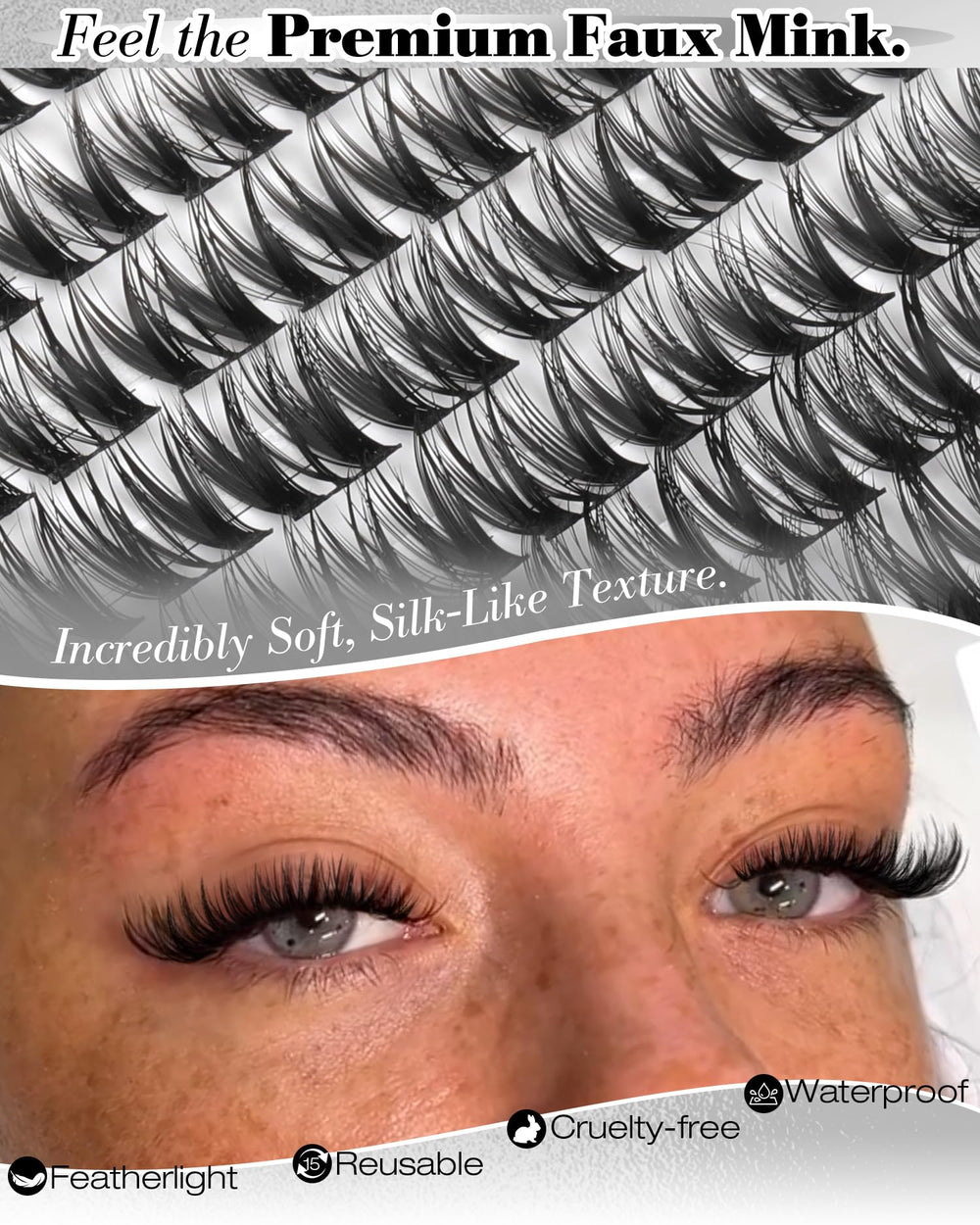 Mavphnee Ultra Fine Band Lashes offer a flat, seamless fit for day-long comfort.