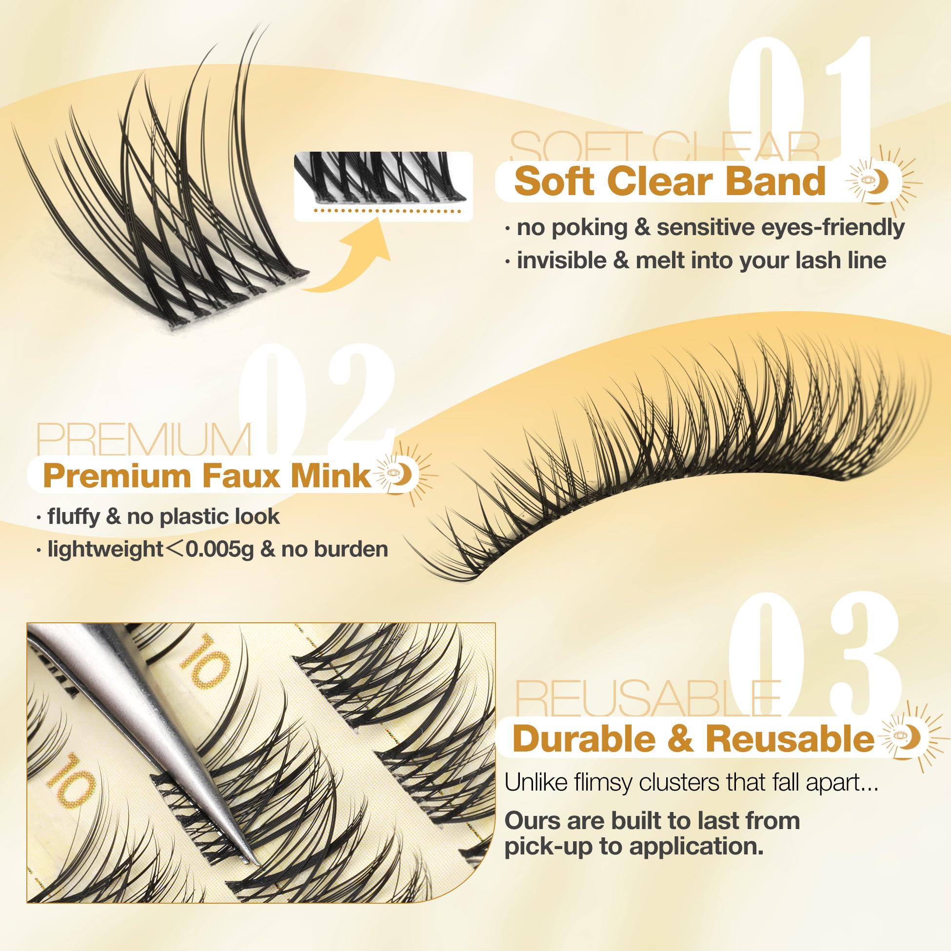 Mavphnee vegan faux mink lashes are light, fluffy, cruelty-free.