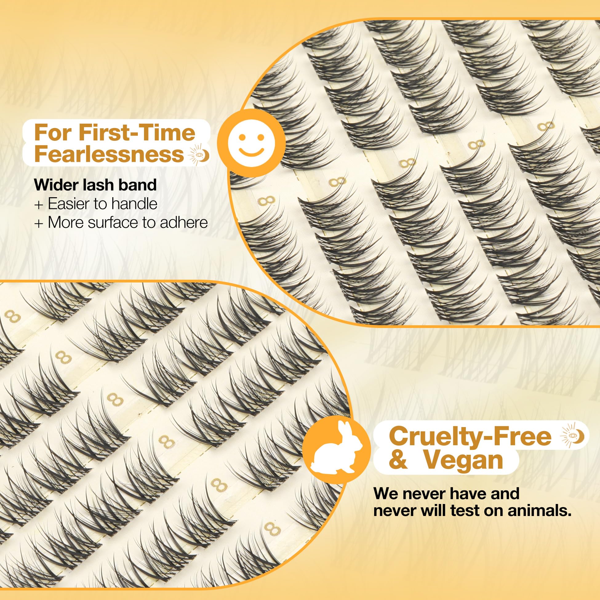 Mavphnee wispy fluffy cluster lashes for natural volume.