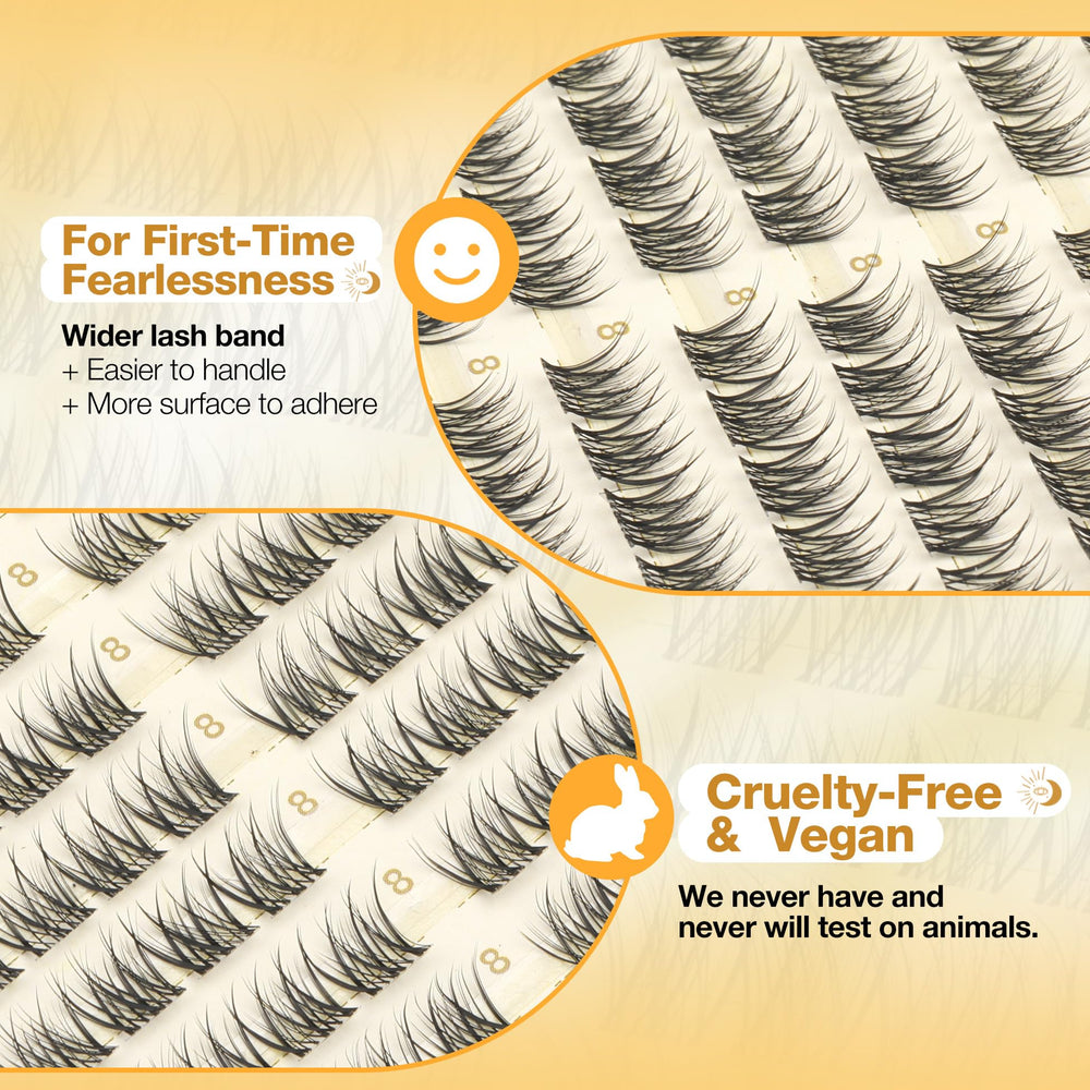 Mavphnee wispy fluffy cluster lashes for natural volume.