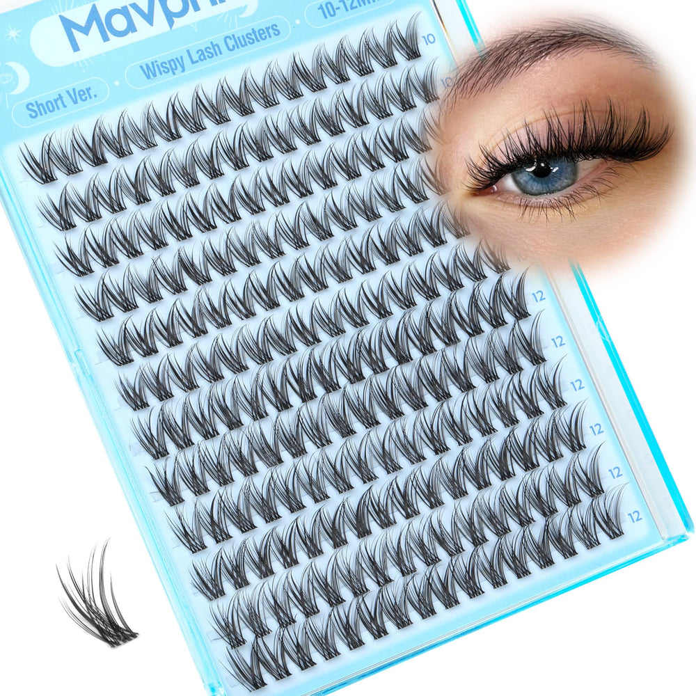 Mavphnee wispy lash clusters 10-12mm for natural daily looks