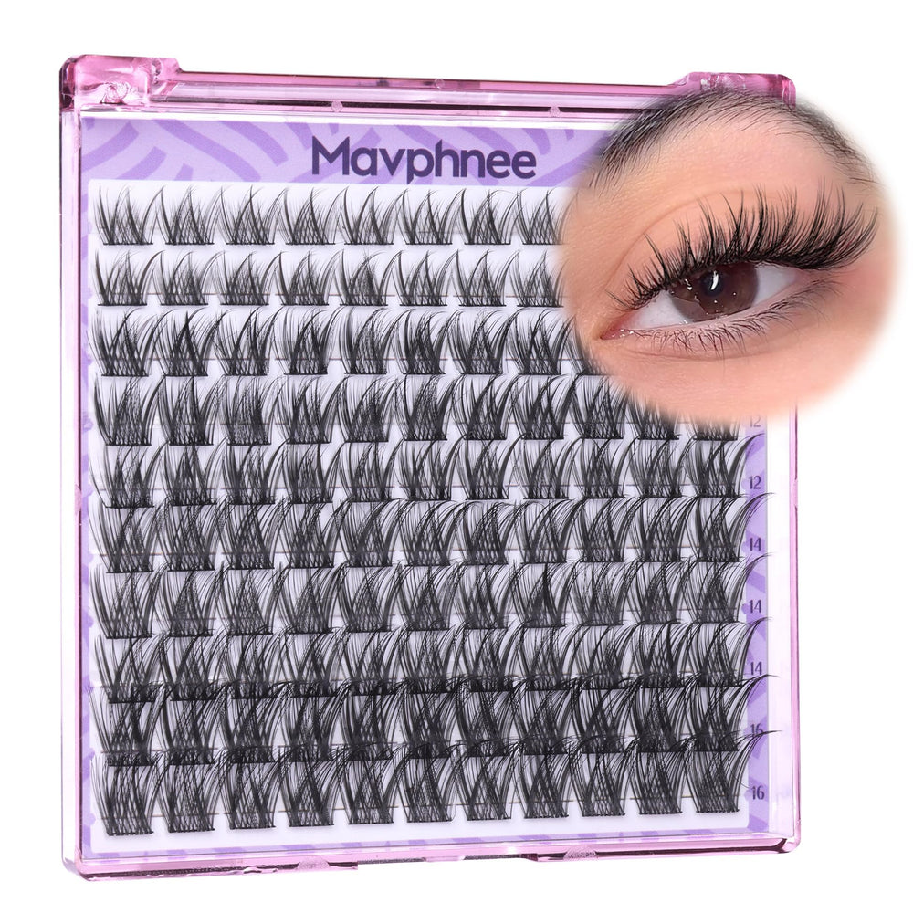 Mavphnee Wispy Lash Clusters 110pcs for effortless natural enhancement.