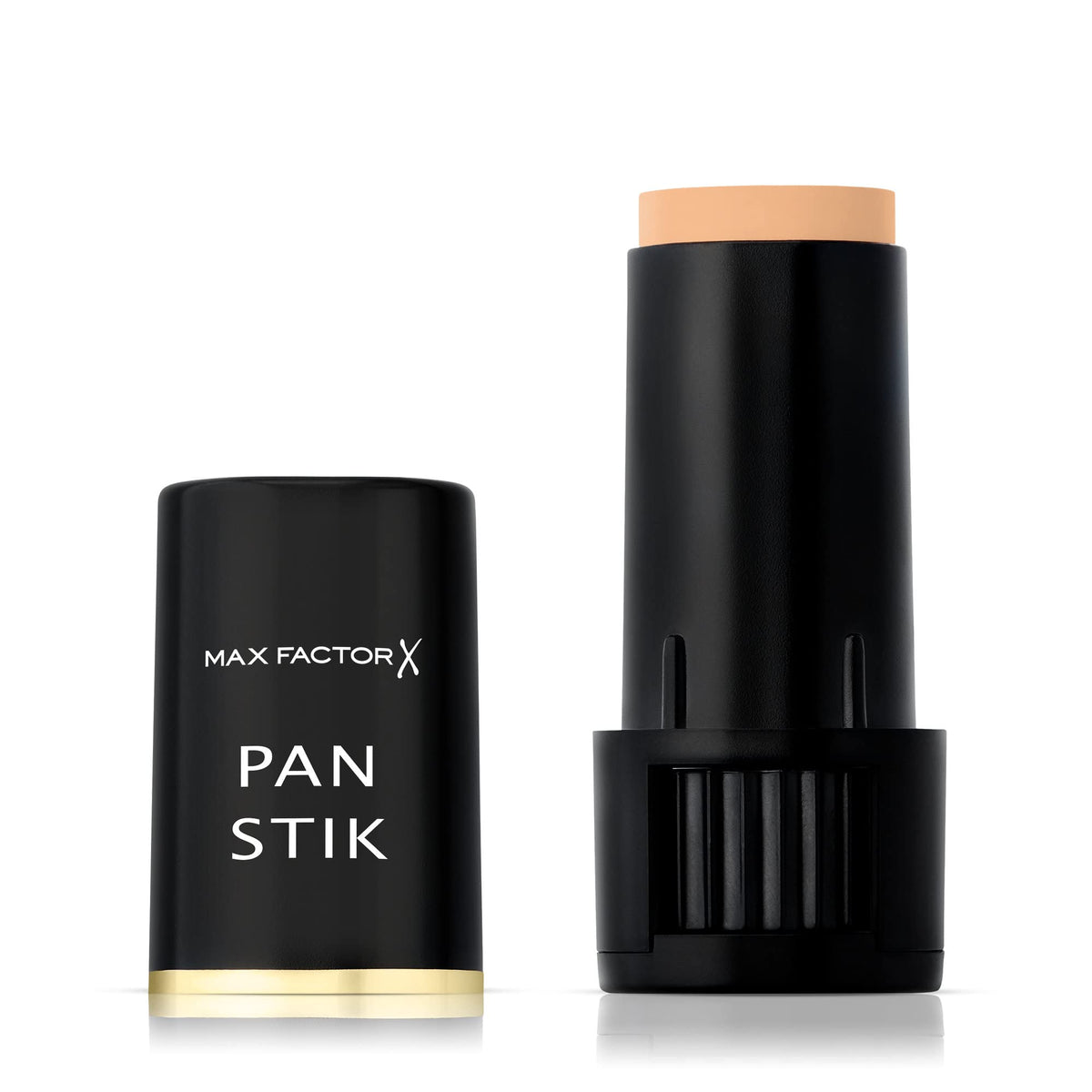 Max Factor Pan Stik 13 Nouveau Beige twist-up applicator for quick full-coverage.