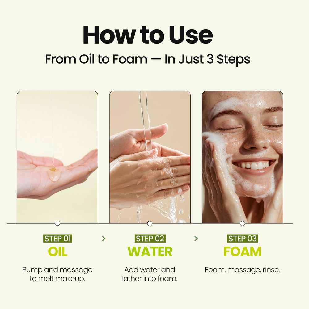 MAXCLINIC Hyaluron Vita Oil to Foam foamy lather cleanses gently.