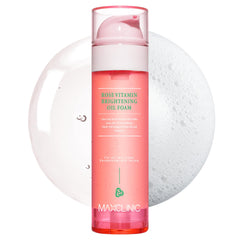 MAXCLINIC Rose Vitamin Oil to Foam bottle pour for easy, precise cleansing.