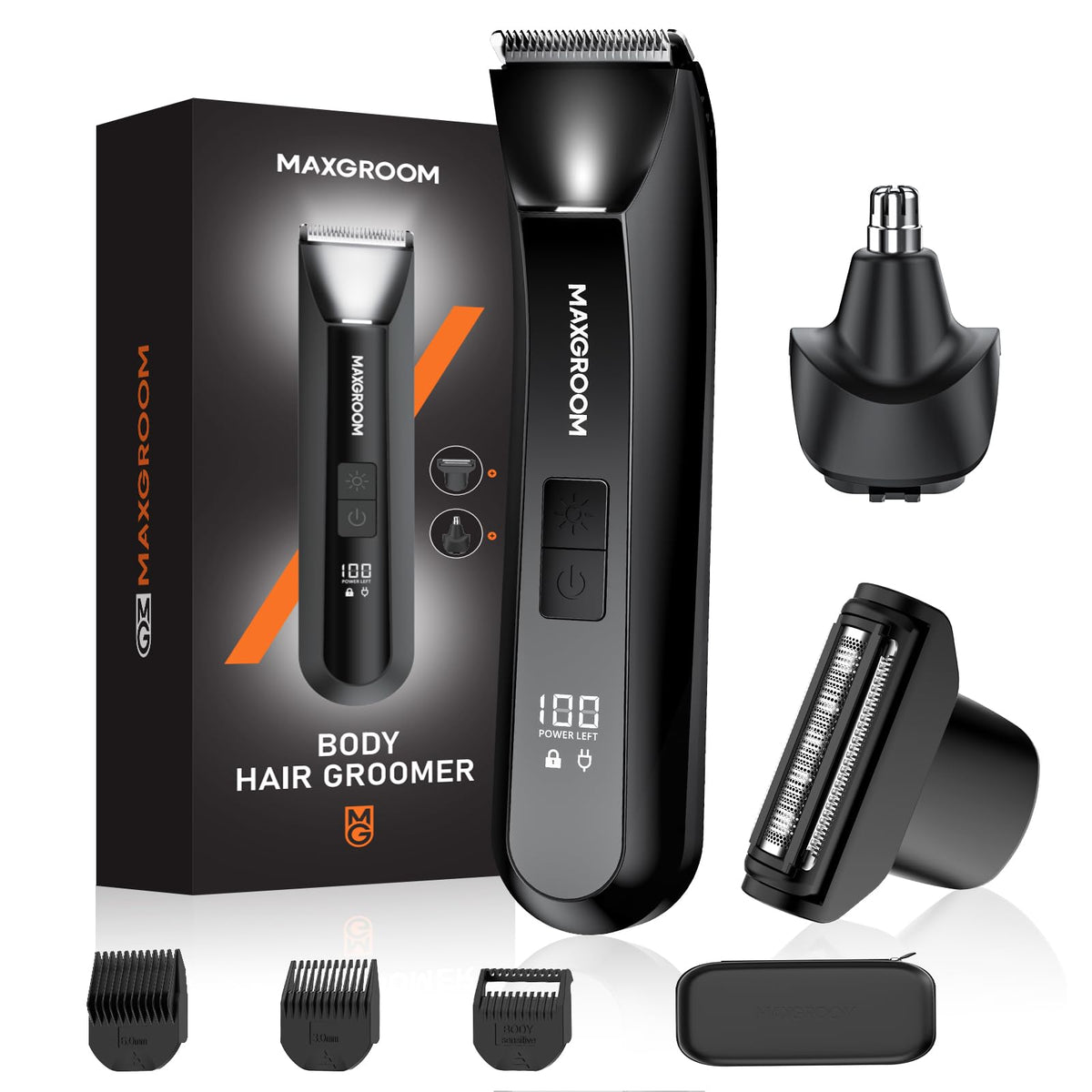 MAXGROOM 3in1 body trimmer head for smooth grooming across large areas