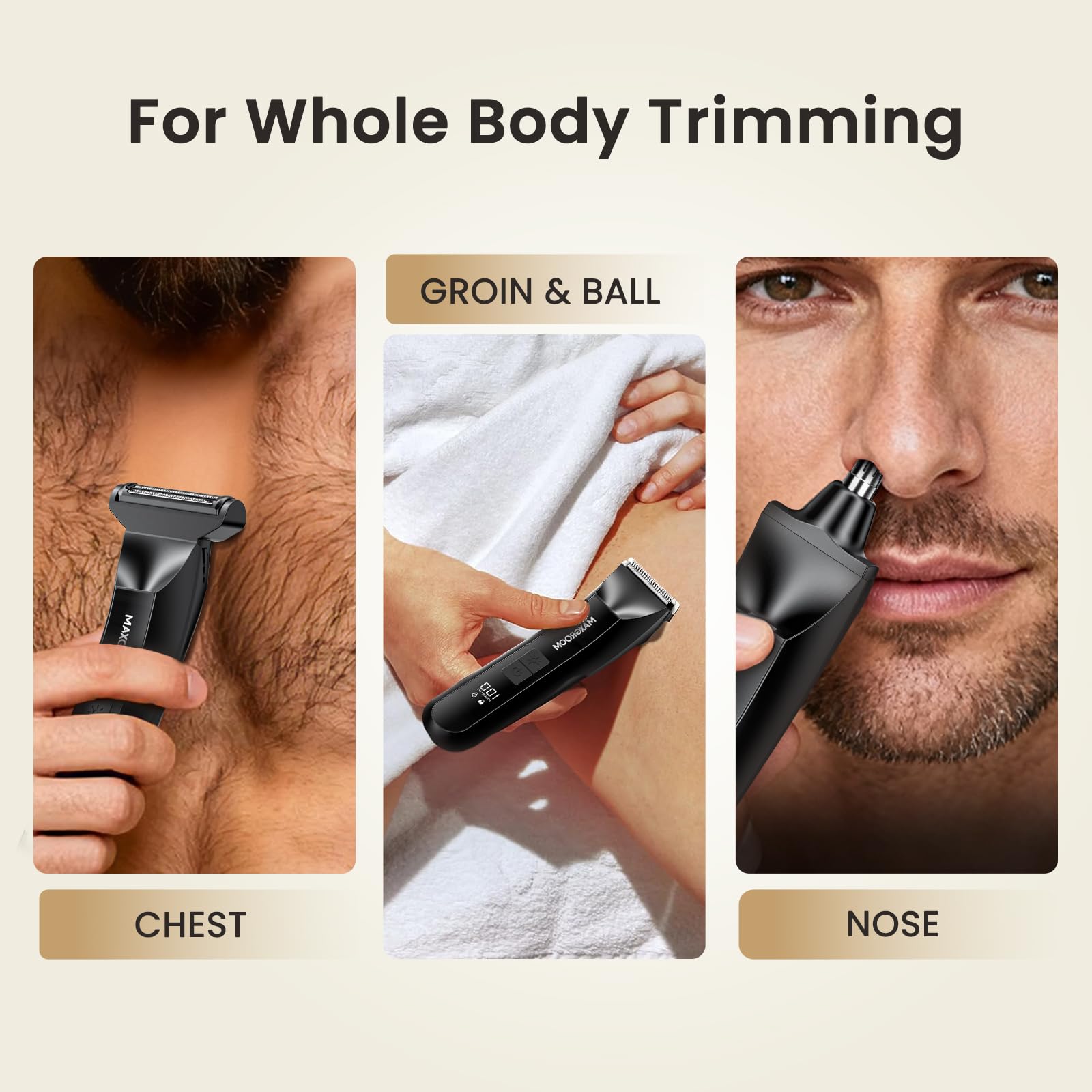 MAXGROOM 3in1 foil shaver head delivers close, comfortable precision