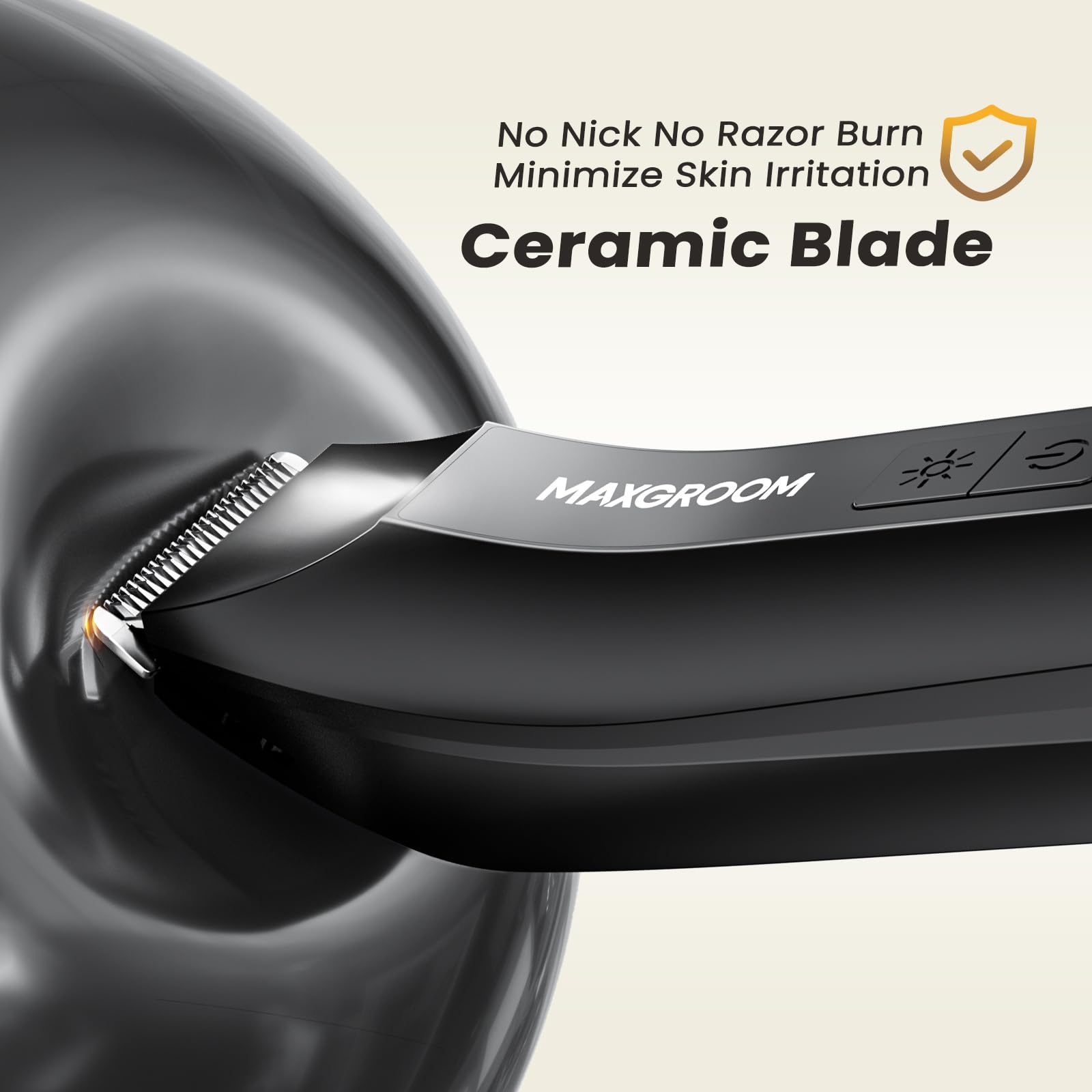 MAXGROOM nose trimmer head for safe nasal grooming