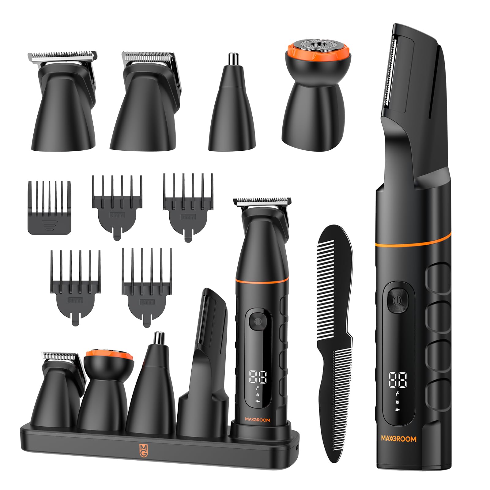 MAXGROOM all-in-one grooming kit heads for versatile facial and body trimming