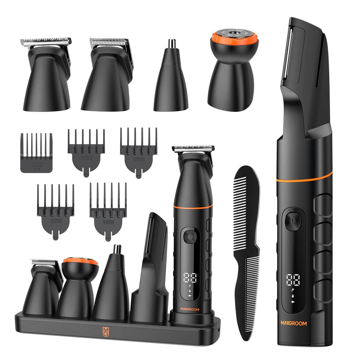 MAXGROOM all-in-one grooming kit heads for versatile facial and body trimming