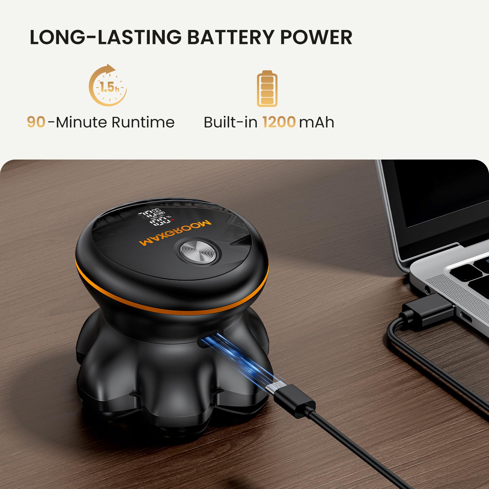 MAXGROOM dual-speed settings tailor the shave to hair type and sensitivity.