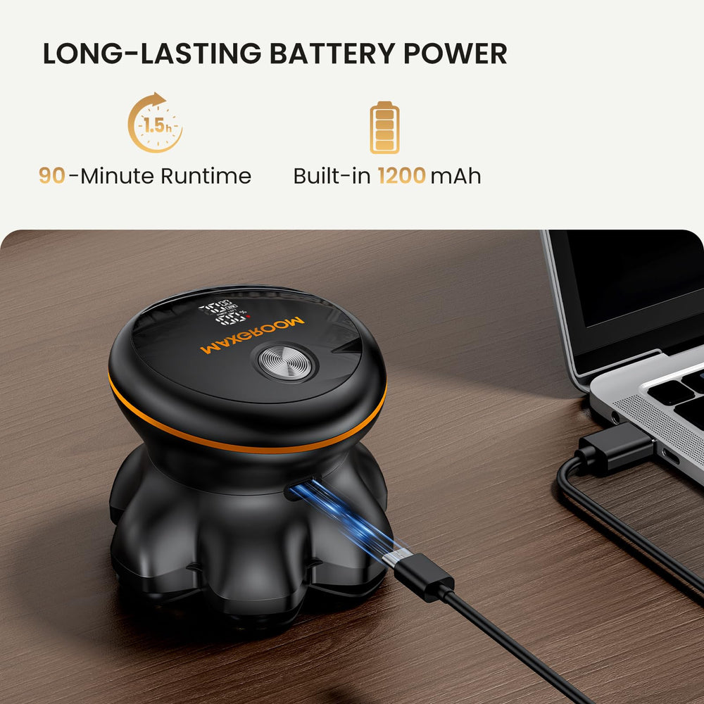 MAXGROOM dual-speed settings tailor the shave to hair type and sensitivity.
