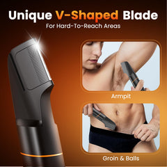 MAXGROOM foil shaver head delivers smooth, close shaves on body and face.