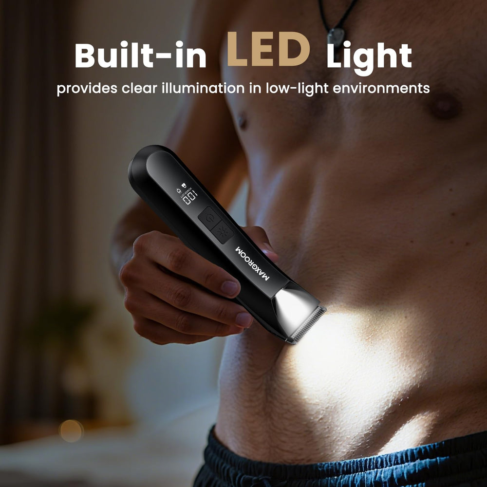 MAXGROOM LED precision light improves visibility in tight areas