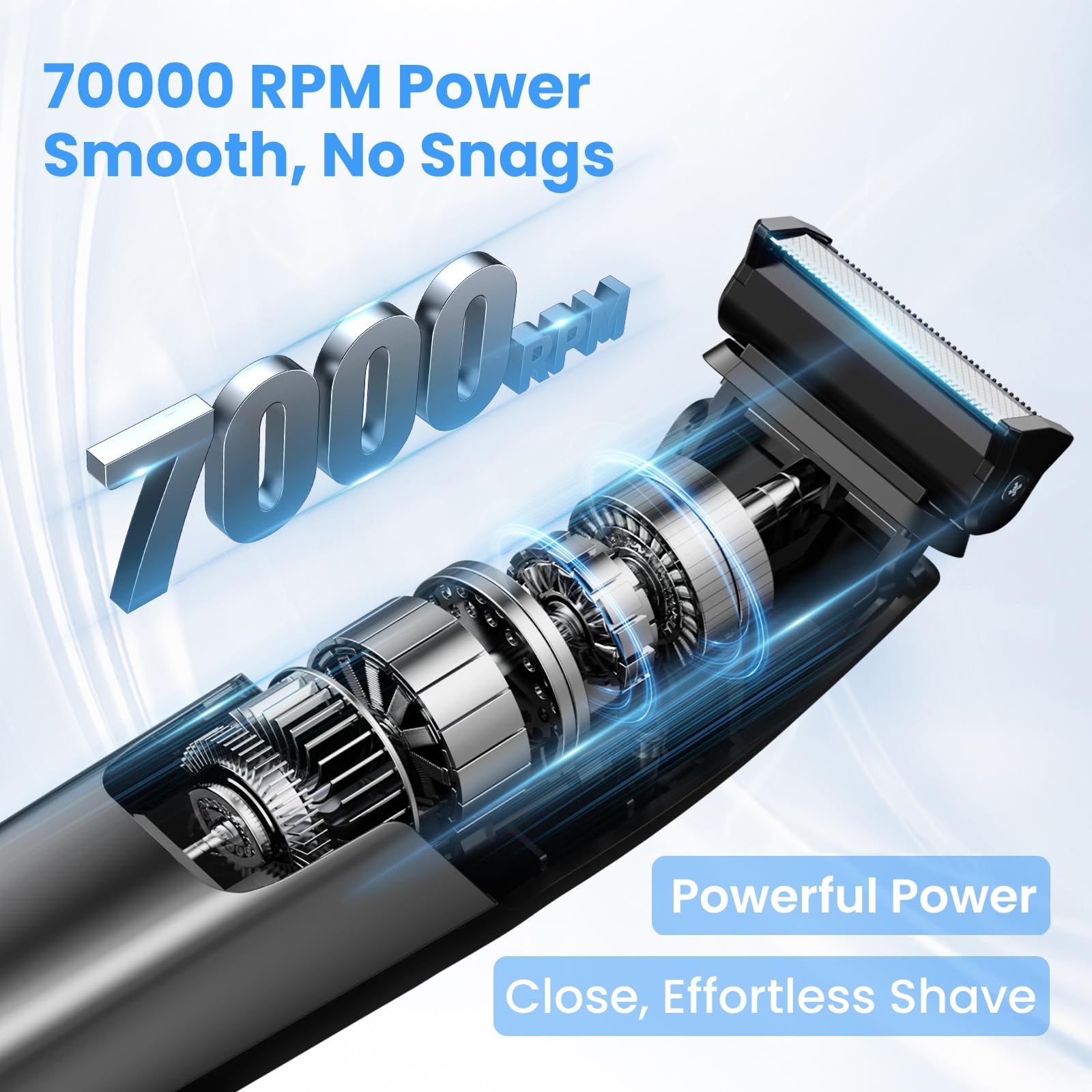 MAXGROOM magnetic detachable heads for easy cleaning and maintenance.