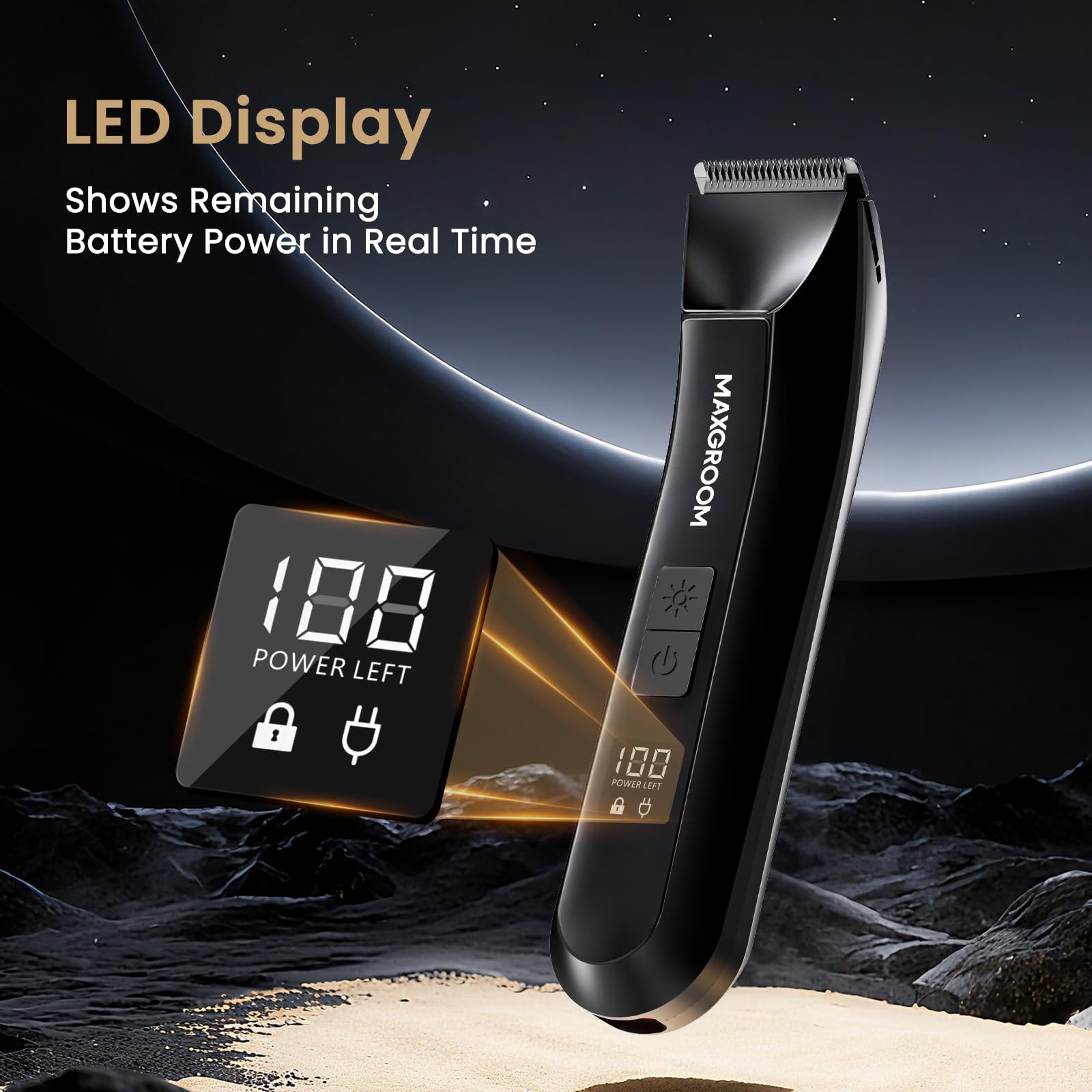 MAXGROOM travel pouch included for on-the-go grooming
